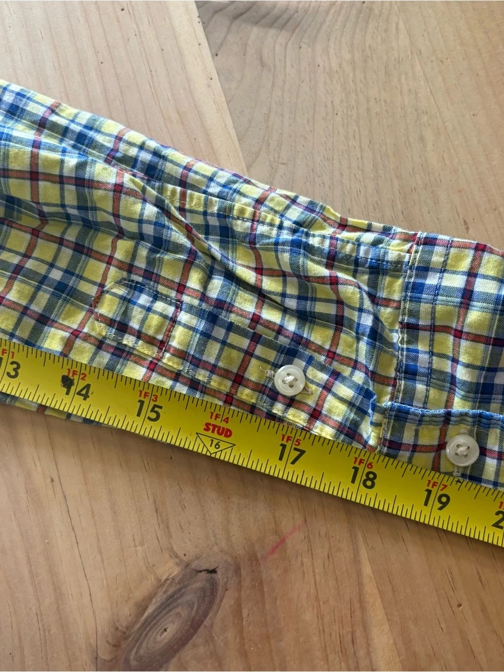 Boys  Plaid Button-Down Shirt - Yellow Multi